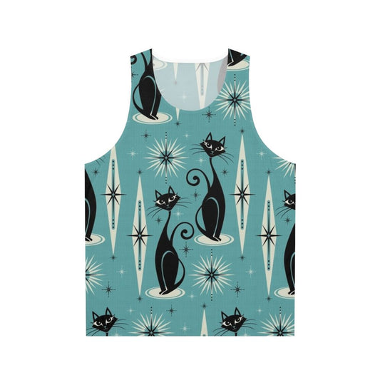 Mid Century Atomic Cats Unisex Tank Top