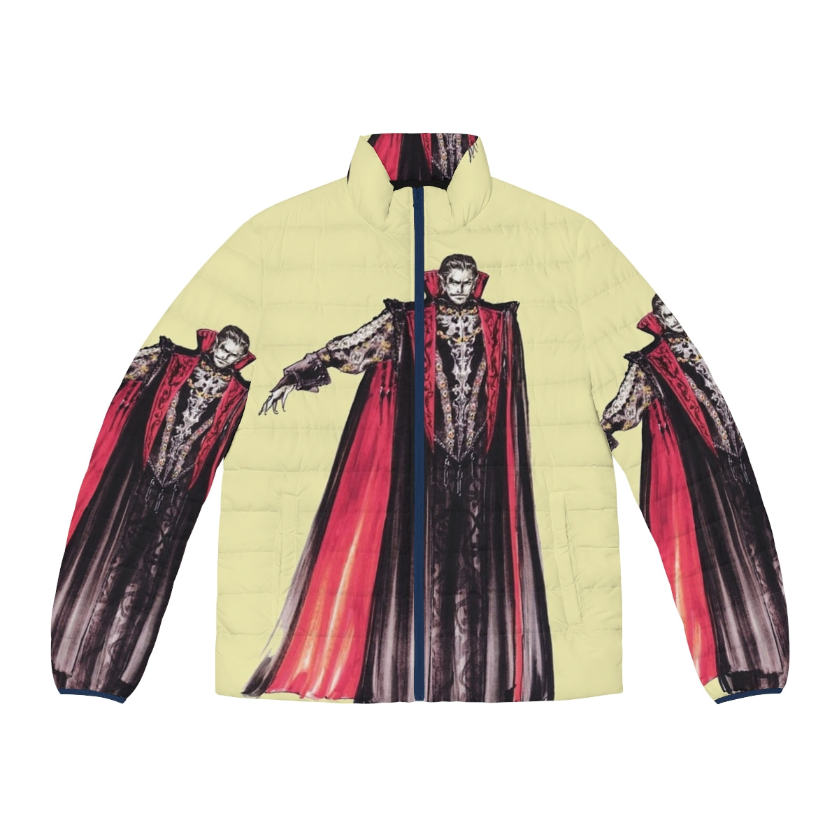 Castlevania Dracula Puffer Jacket - A stylish and cozy horror-themed outerwear inspired by the iconic video game franchise