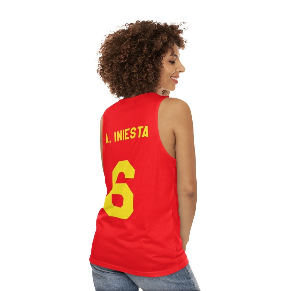 Iniesta Spain National Team Jersey Tank Top - women back