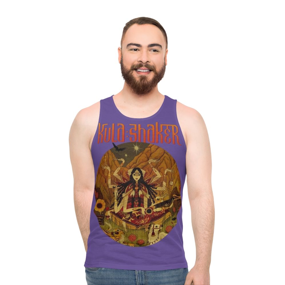 Retro Unisex Tank Top with Indie Hindi Music Graphic - men