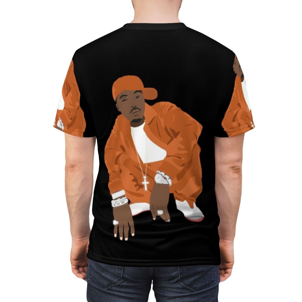 Vintage-style graphic tee featuring the iconic Nas Illmatic album cover design - men back