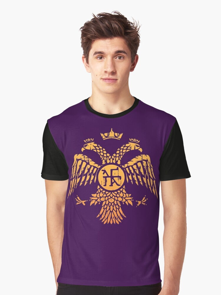 Byzantine eagle symbol graphic design on a t-shirt - Men