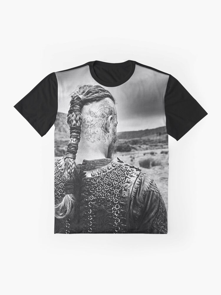 Ragnar Lothbrok Vikings TV Show Graphic T-Shirt - Flat lay