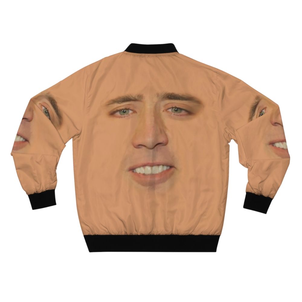 Nicolas Cage Face Off Funny Bomber Jacket - Back