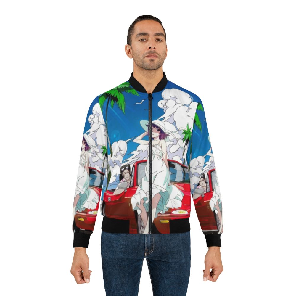 Monogatari Series Anime Inspired Bomber Jacket with Fast Love Design - Lifestyle