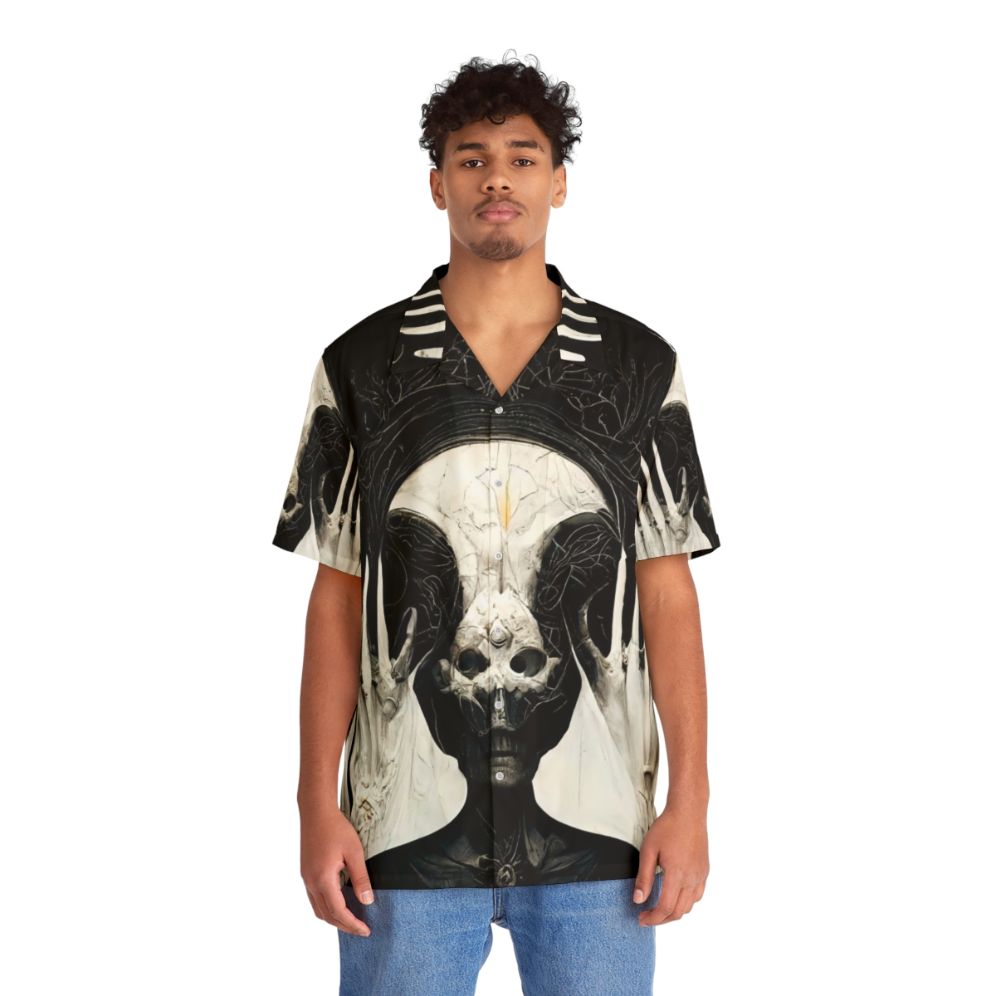 Hr Giger Necronomicon Dark Art Hawaiian Shirt - People Front