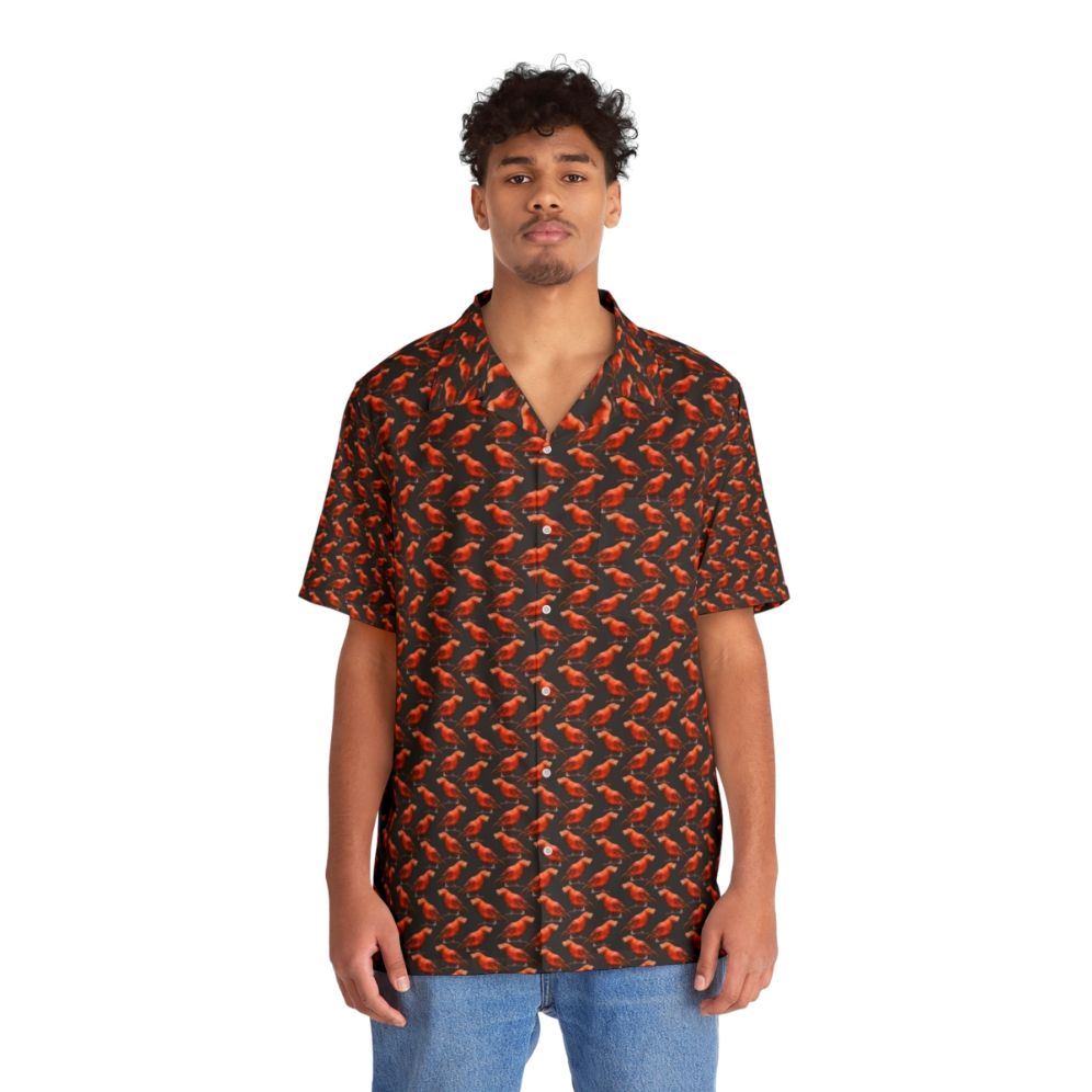 Andean Cock of the Rock Bird Hawaiian Shirt with Nature Graphic - Lifestyle