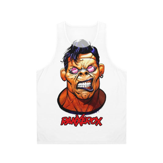 Ranxerox comic book character head design on unisex tank top