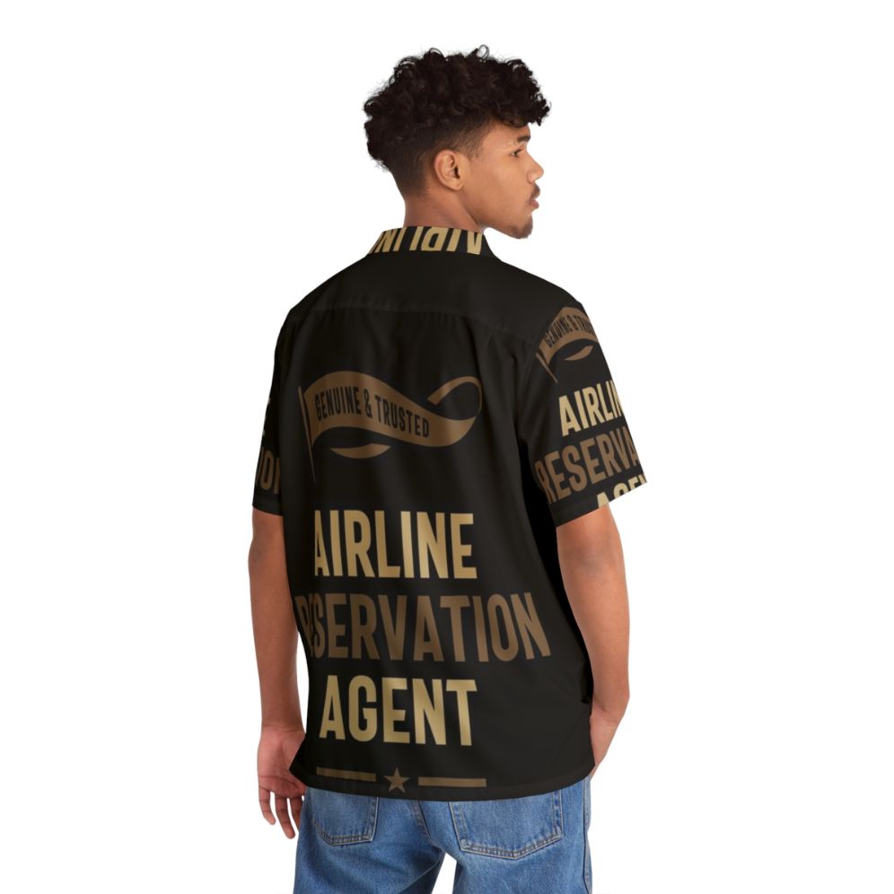 Airline Reservation Agent Hawaiian Shirt for Professionals - Flat lay