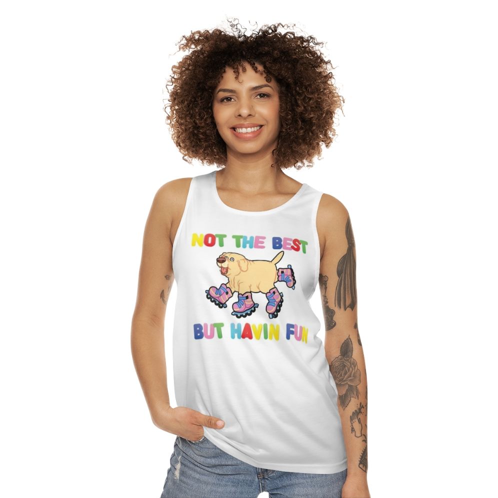 Unisex graphic tank top - women