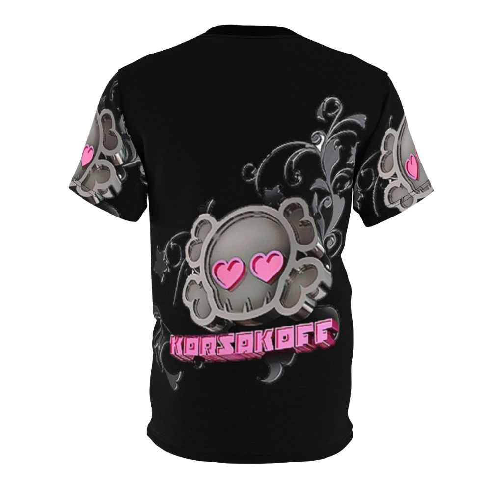 Korsakoff-inspired electronic music t-shirt with logo design - Back