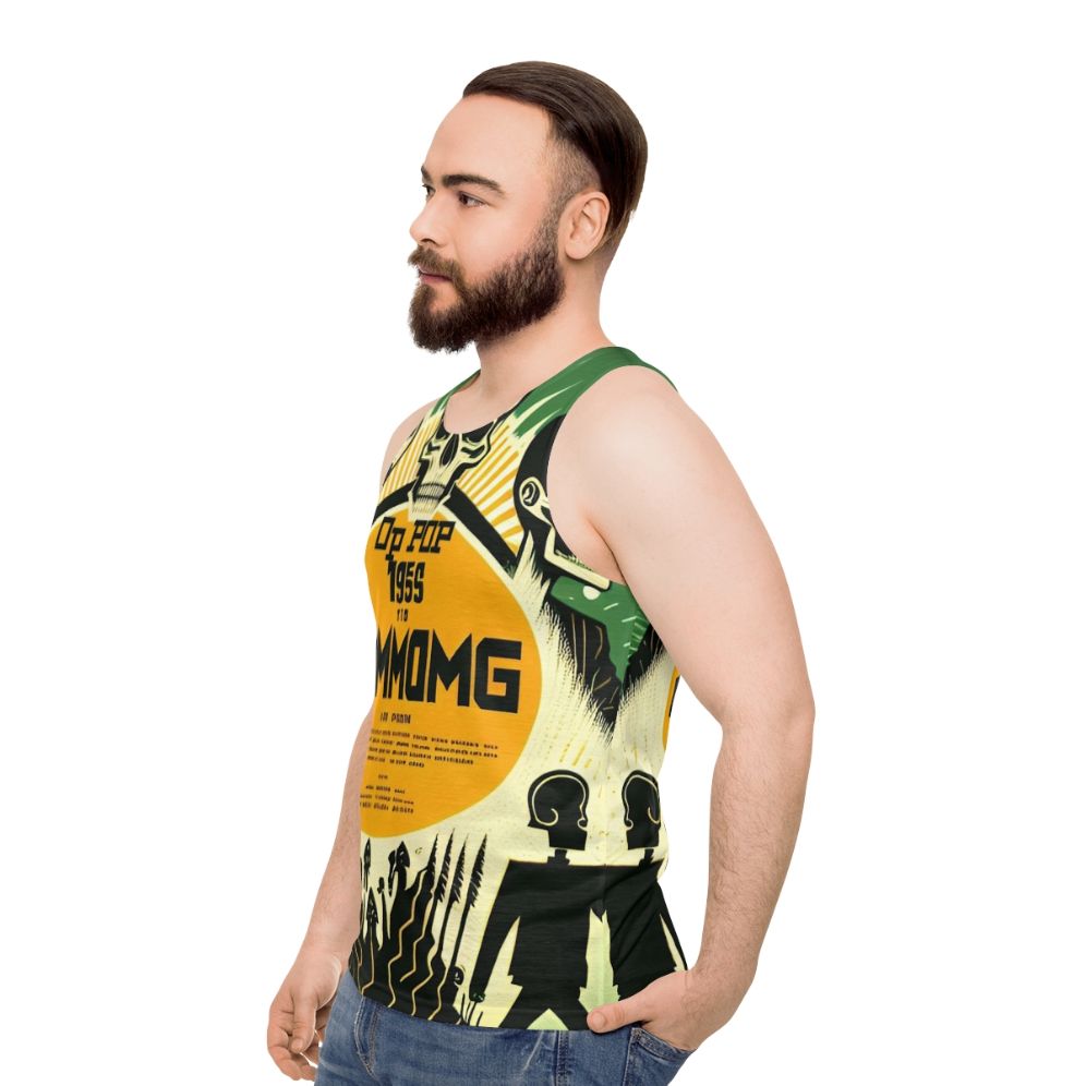 Unique unisex music pop tank top - men side