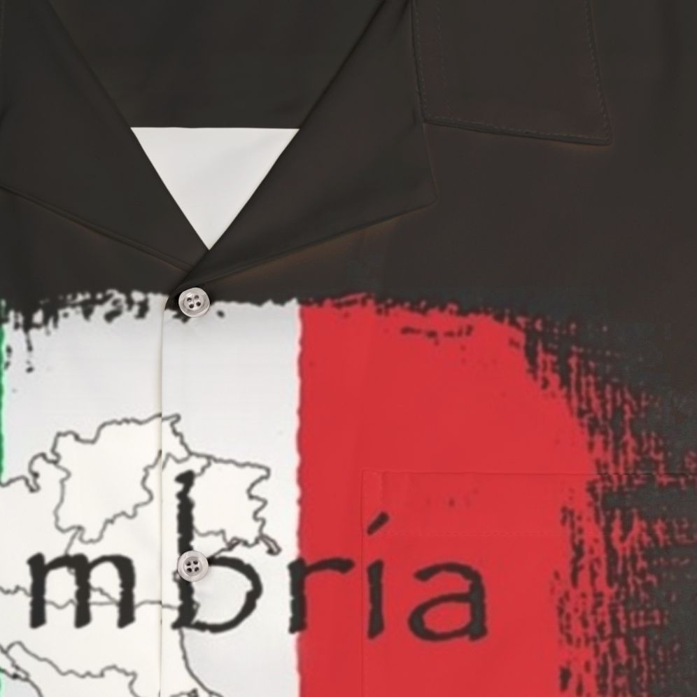 Umbria Pride Hawaiian Shirt with Italian Regional Patterns - Detail