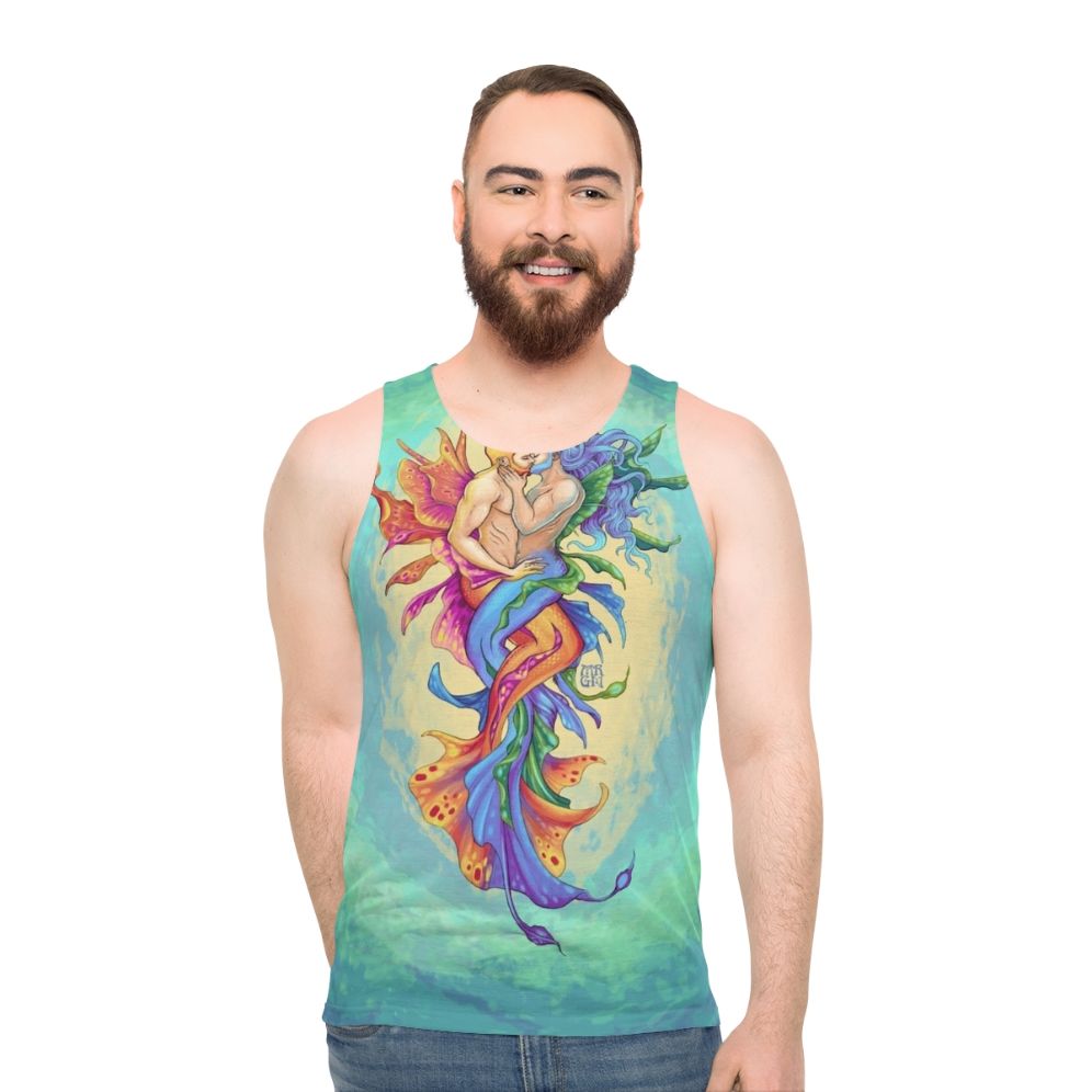 Merman Underwater Kiss Unisex Tank Top - men