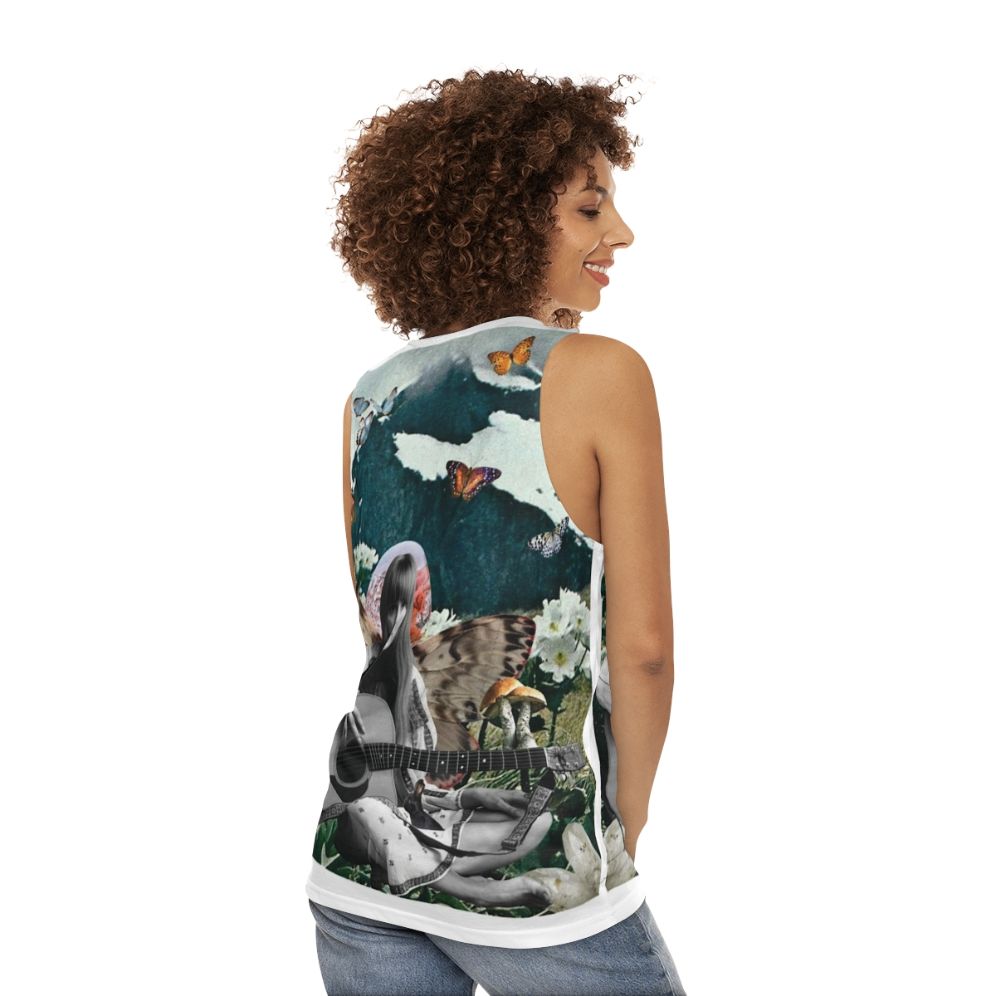 Joni Mitchell Classic Unisex Folk Music Tank Top - women back