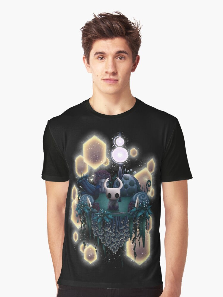 Hollow Knight video game inspired graphic t-shirt design with Metroidvania elements - Men