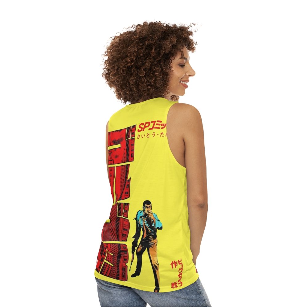 Golgo 13 manga inspired unisex tank top - women back