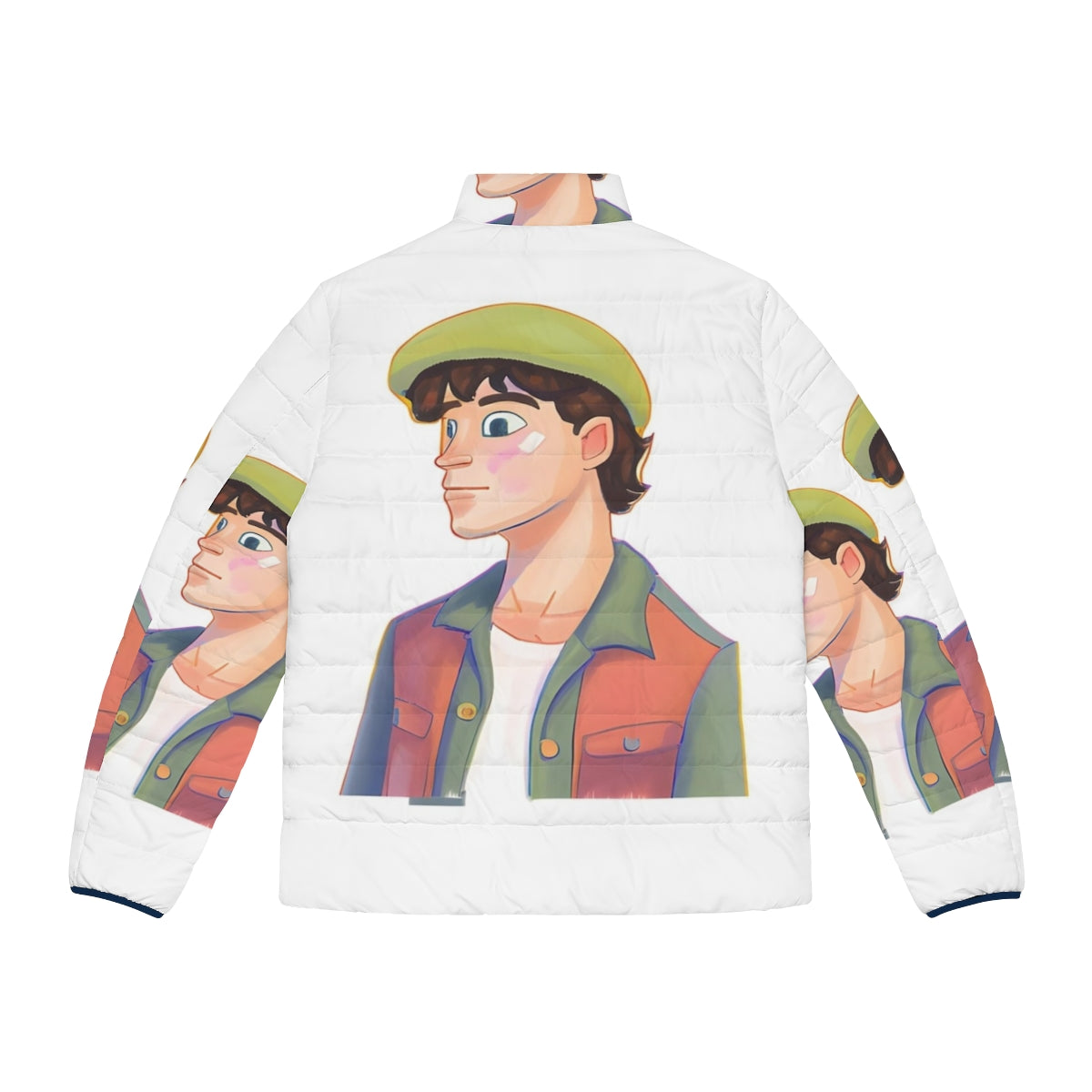 Heartstopper Charlie Spring Puffer Jacket - Officially licensed Netflix merchandise featuring the beloved character from the hit series. - Back