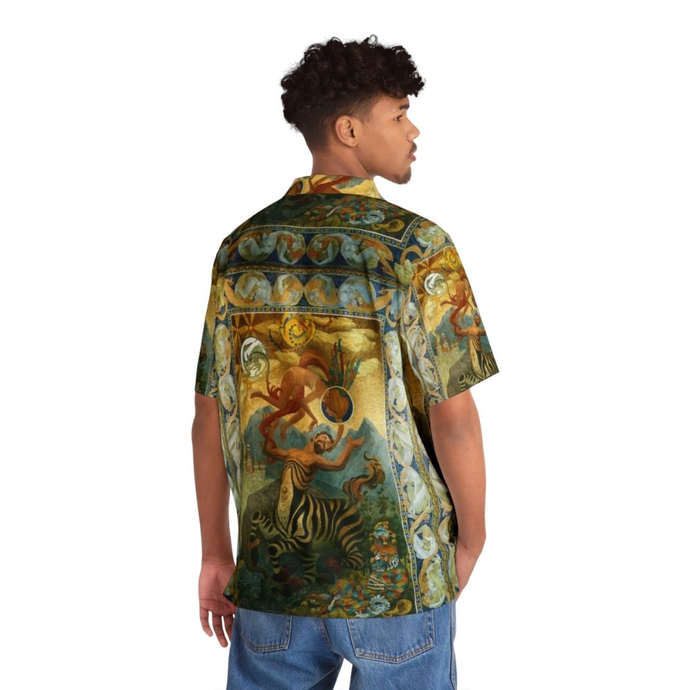 Vibrant Oliver Grimley Fantasy Hawaiian Shirt - People Back