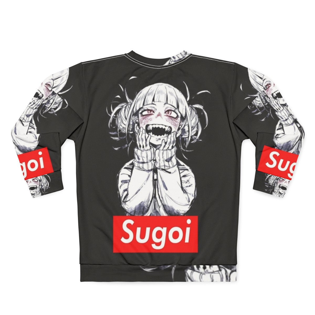 Anime Sugoi Sweatshirt with Hentai Meme Graphic - Back