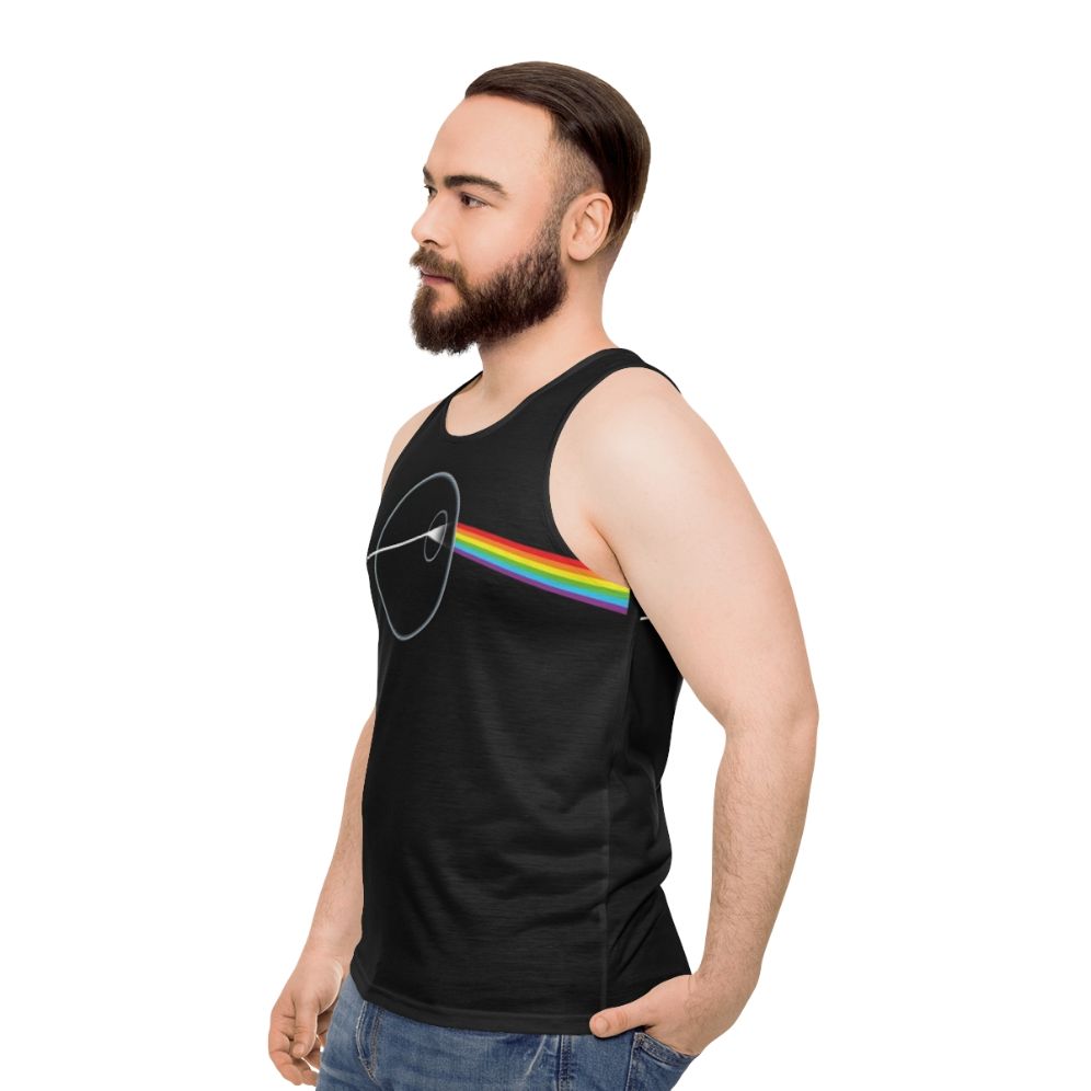 Unisex "Dark Side of That's No Moon" pop art inspired tank top - men side