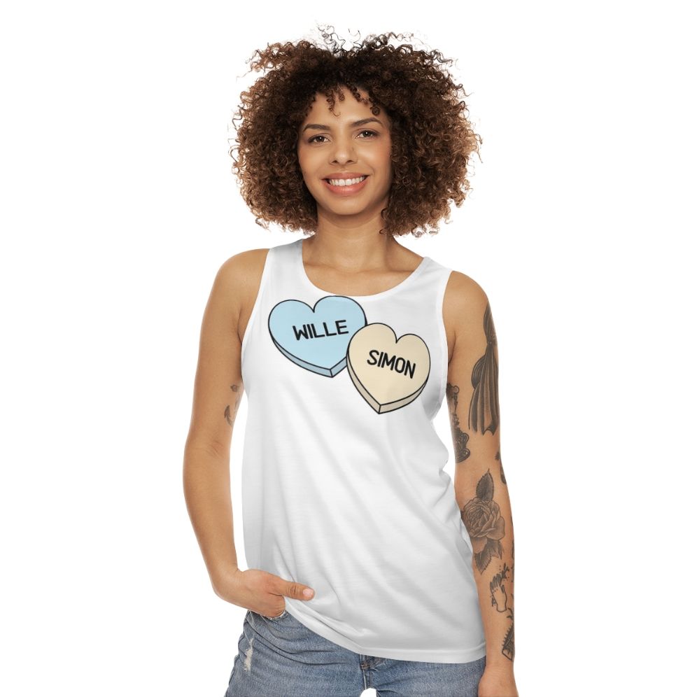 Young Royals Prince Wilhelm and Simon Eriksson Unisex Tank Top - women