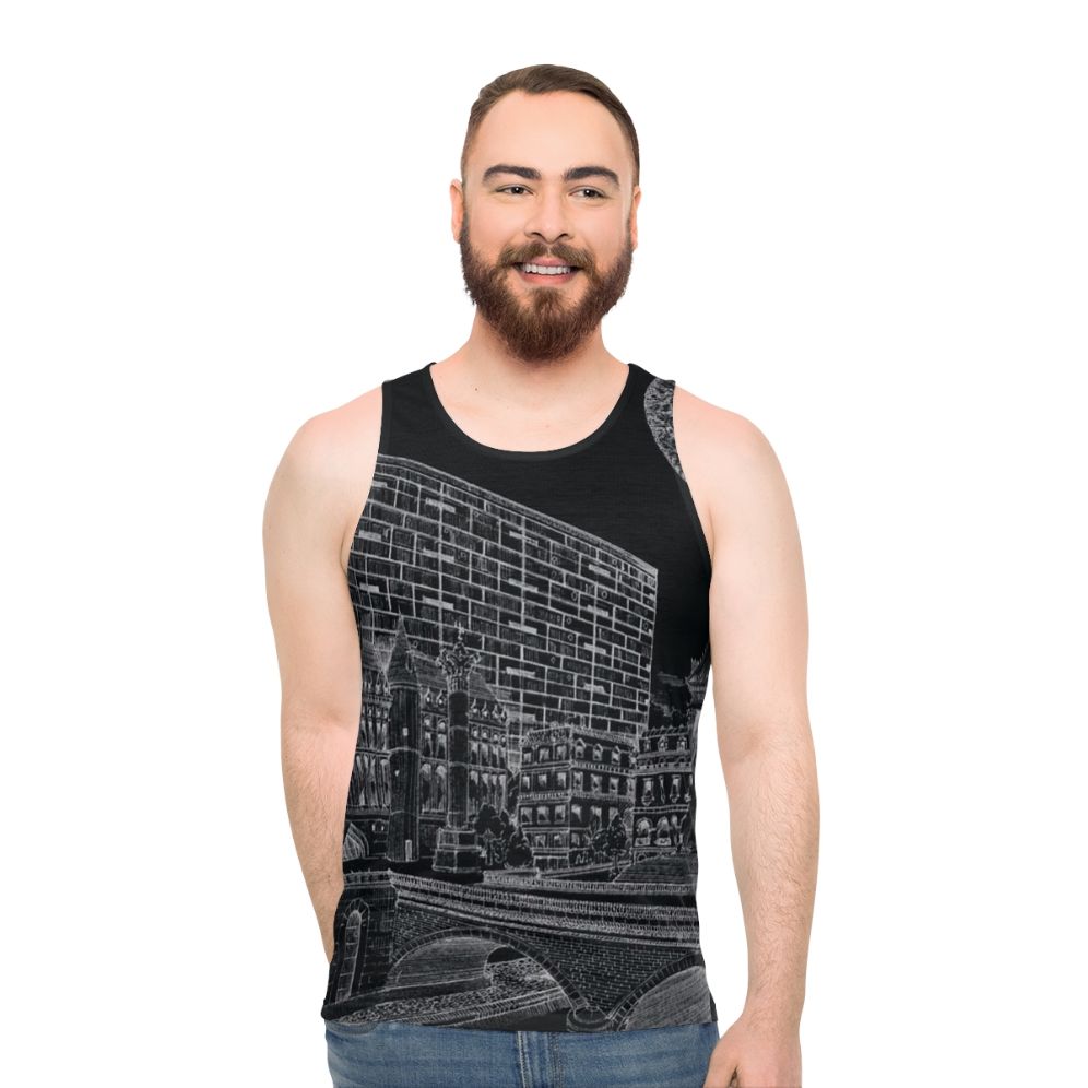 Dinos Unisex Tank Top in Winter Fashion - men