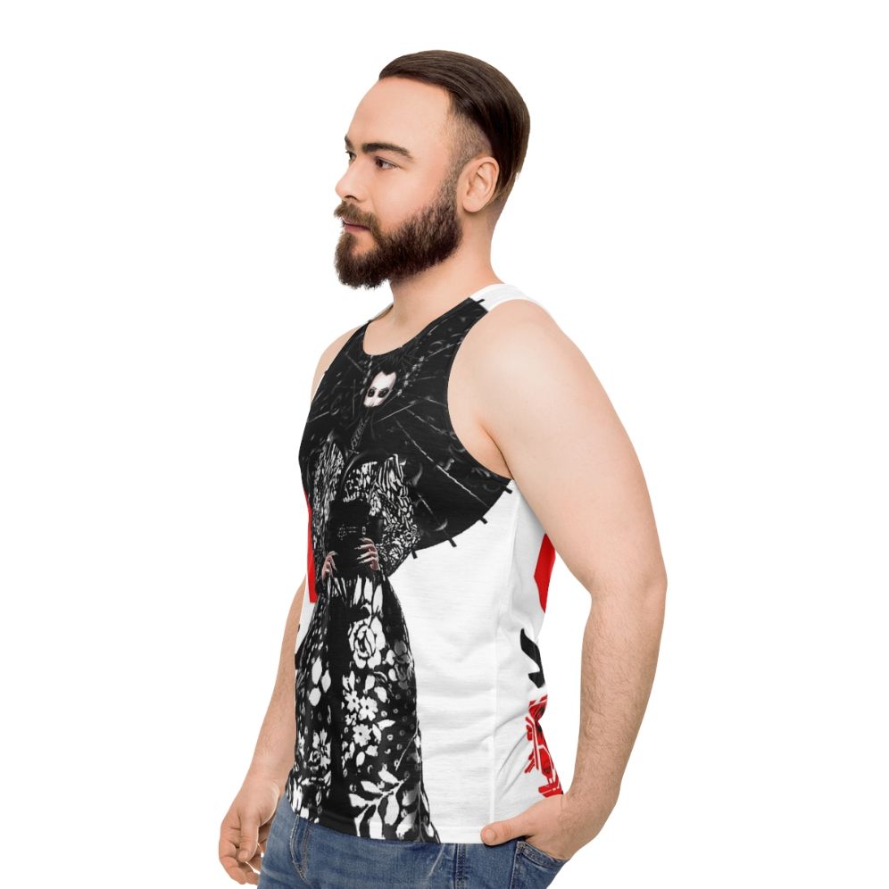 Cyberpunk futuristic unisex tank top - men side