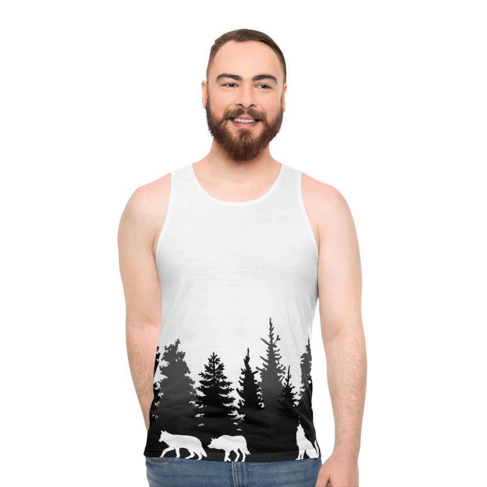 Wolves Unisex Nature Inspired Tank Top - men