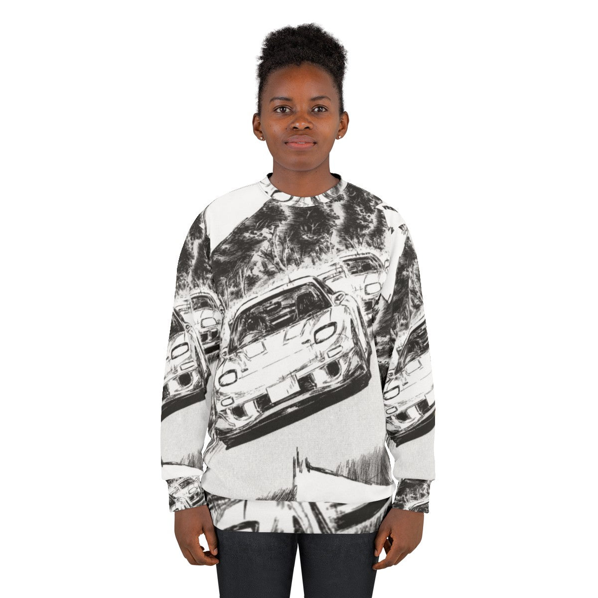 Initial D Rx7 vs Supra JDM Anime Sweatshirt - women