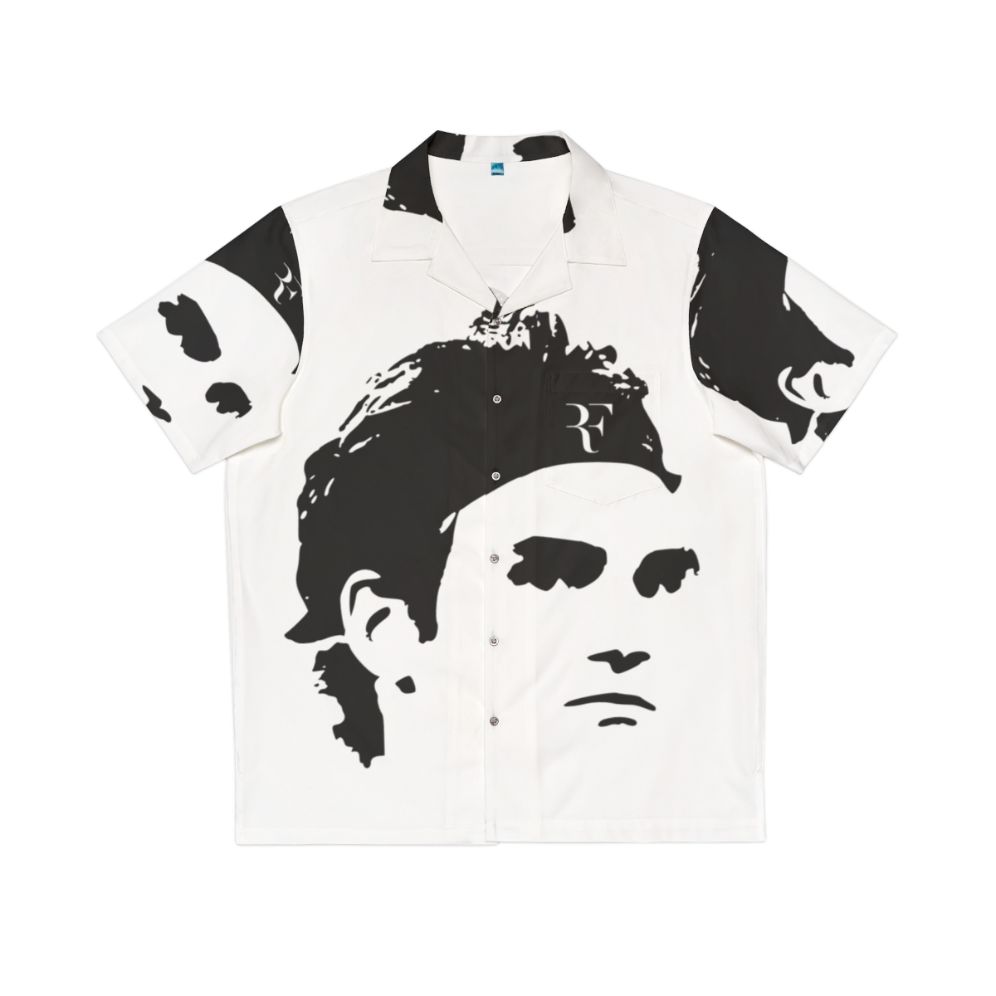 Tropical Hawaiian Shirt with Roger Federer's RF Logo