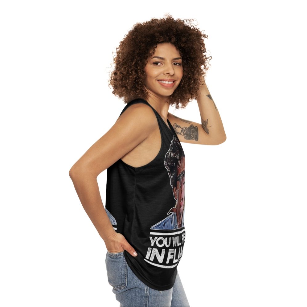 Unisex "You Will Perish in Flames" Tank Top - women side