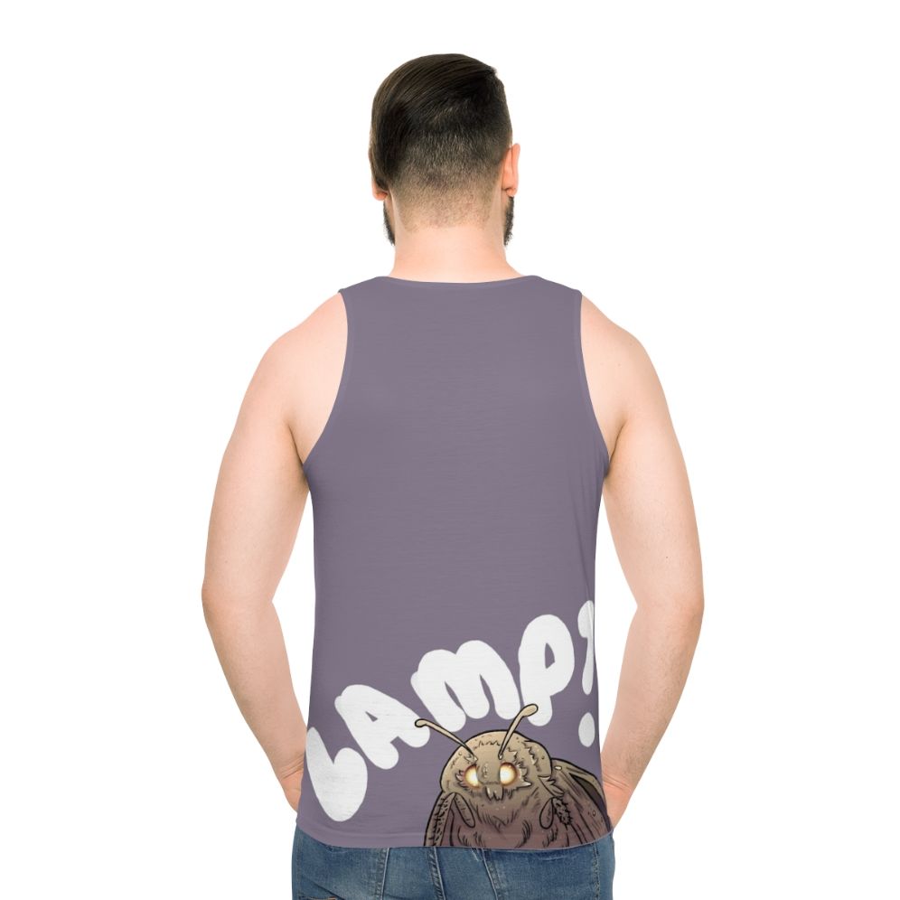 Moth Lamp Meme Unisex Tank Top - men back