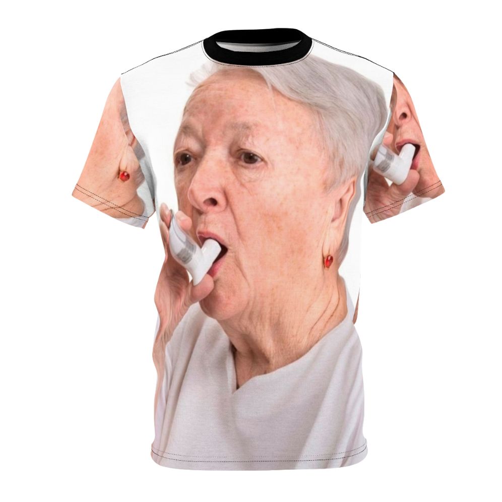 Grandma Inhaler Themed Graphic T-Shirt