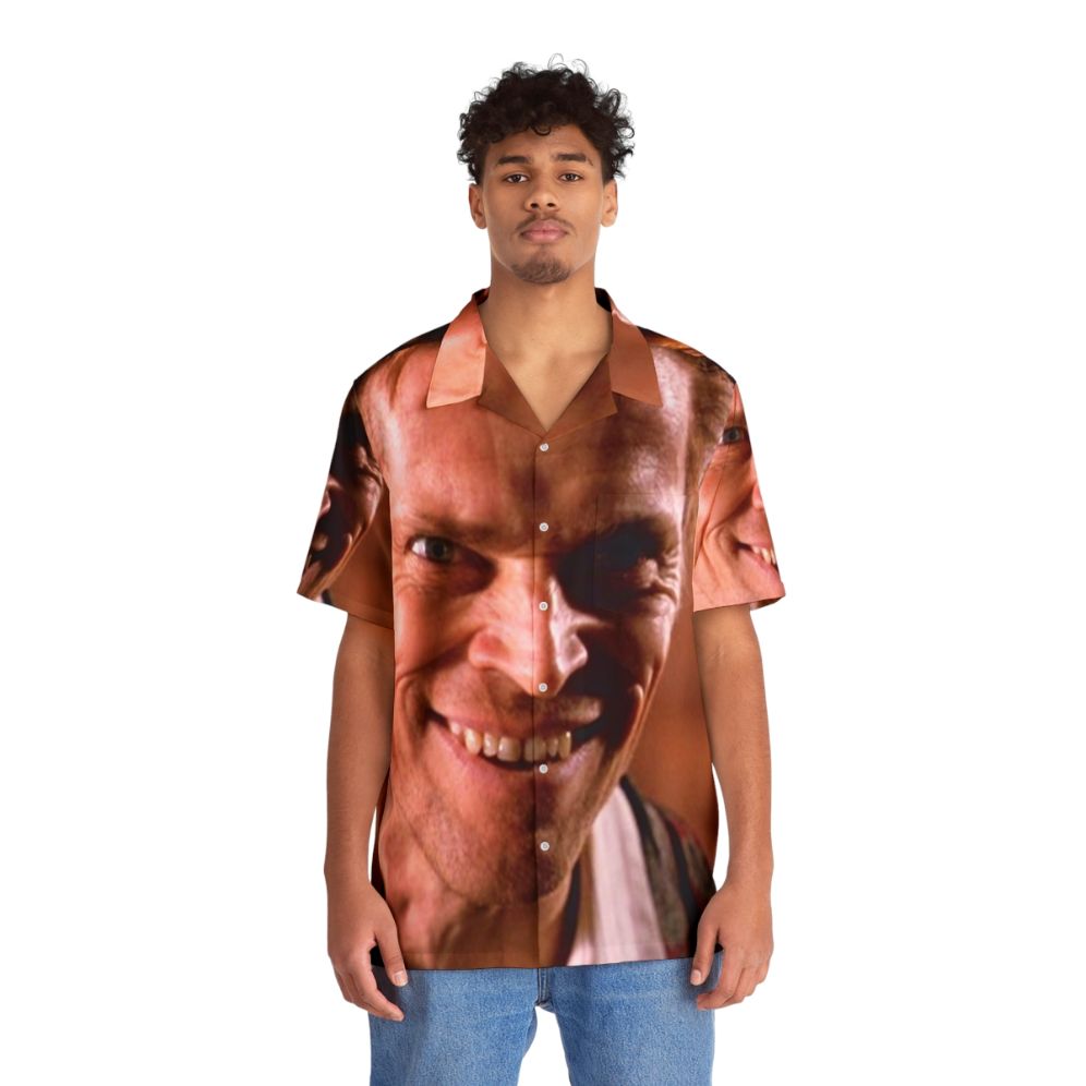 Tropical "Willem Is Happy" Hawaiian Shirt featuring actor Willem Dafoe - People Front