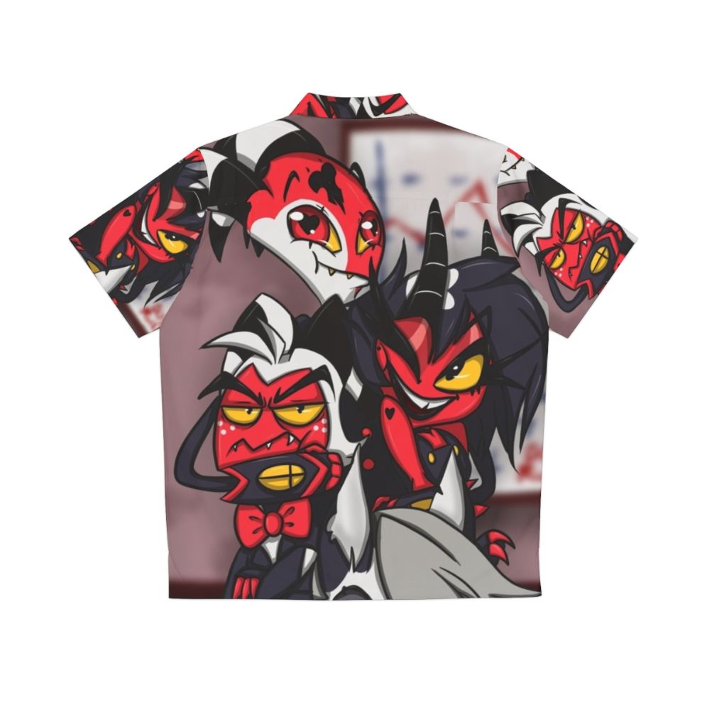 Helluva Boss Hawaiian Shirt with Cartoon Characters - Back