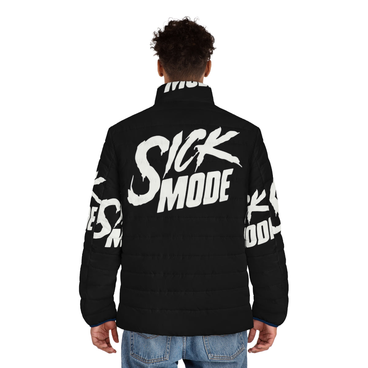 Sickmode Puffer Jacket - Stylish winter coat with hardstyle-inspired design - men back