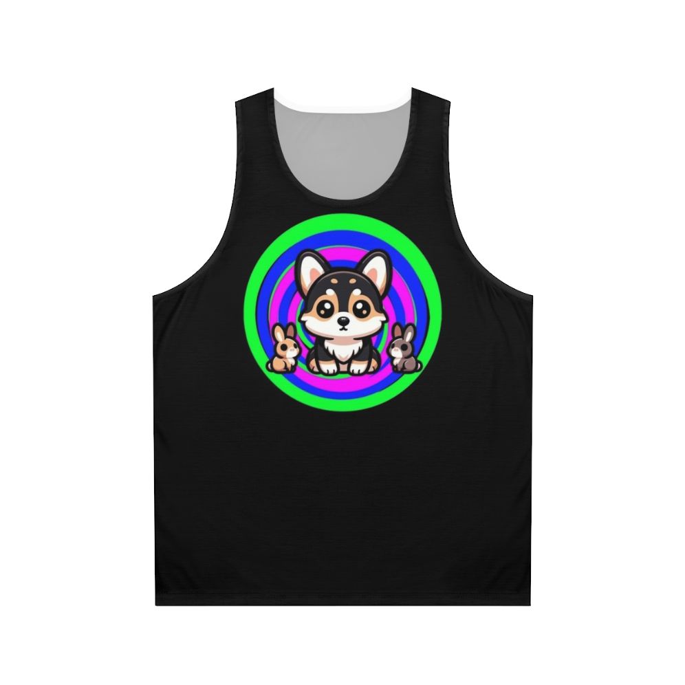 Tricolor Corgi Unisex Tank Top