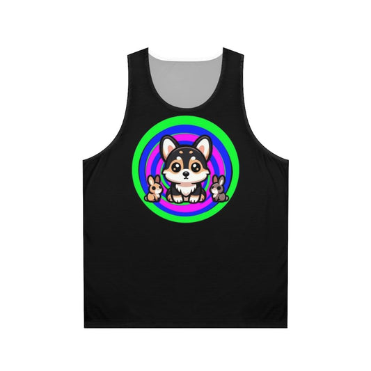 Tricolor Corgi Unisex Tank Top