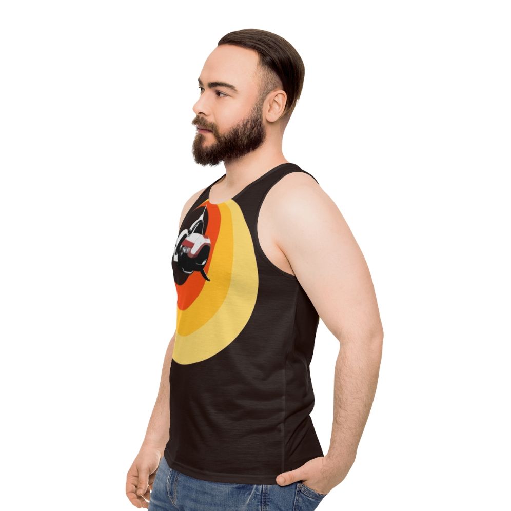 Turbo Boost Retro Sci-Fi Unisex Tank Top - men side