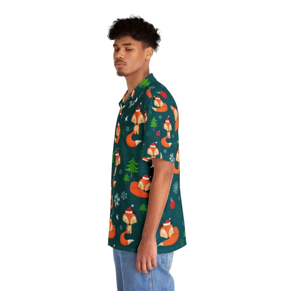 Winter Fox Christmas Holiday Hawaiian Shirt - People Left