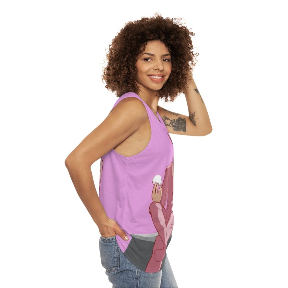 Pink Guy Unisex Tank Top - women side