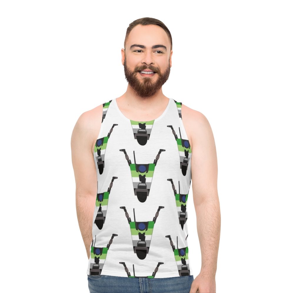 Borderlands Claptrap Aro Pride Unisex Tank Top - men