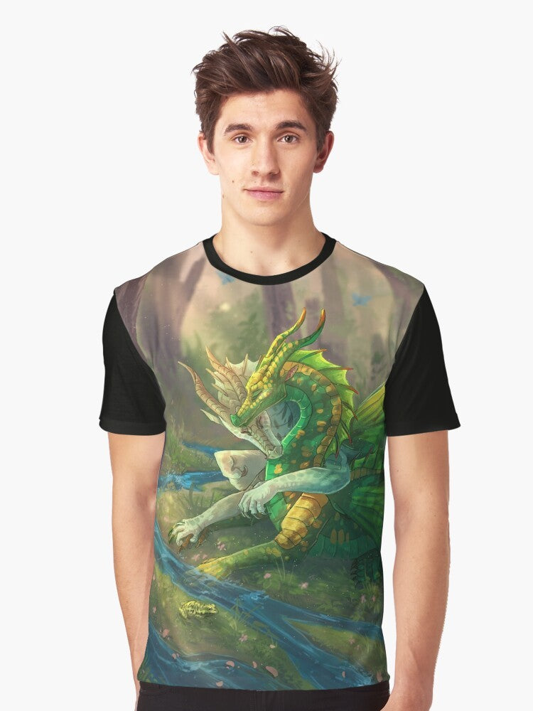 Graphic t-shirt featuring Sundew and Willow from the Wings of Fire fantasy book series - Men