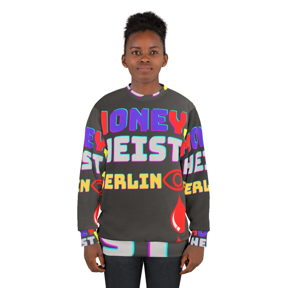 Money Sweatshirt with Risk Of Money Design - women