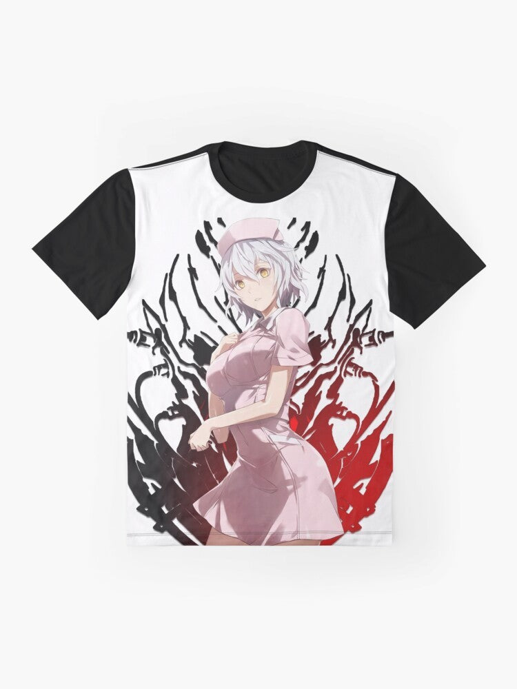 Code Vein Nurse Io Anime Graphic T-Shirt - Flat lay