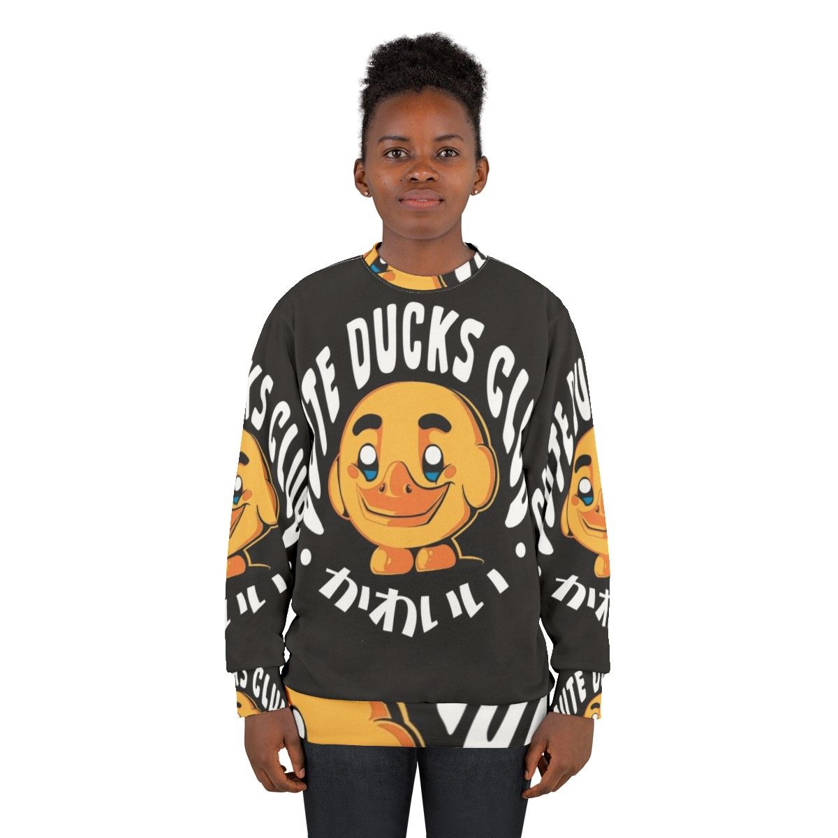 Cute Ducks Club Sweatshirt with Adorable Duck Design - women