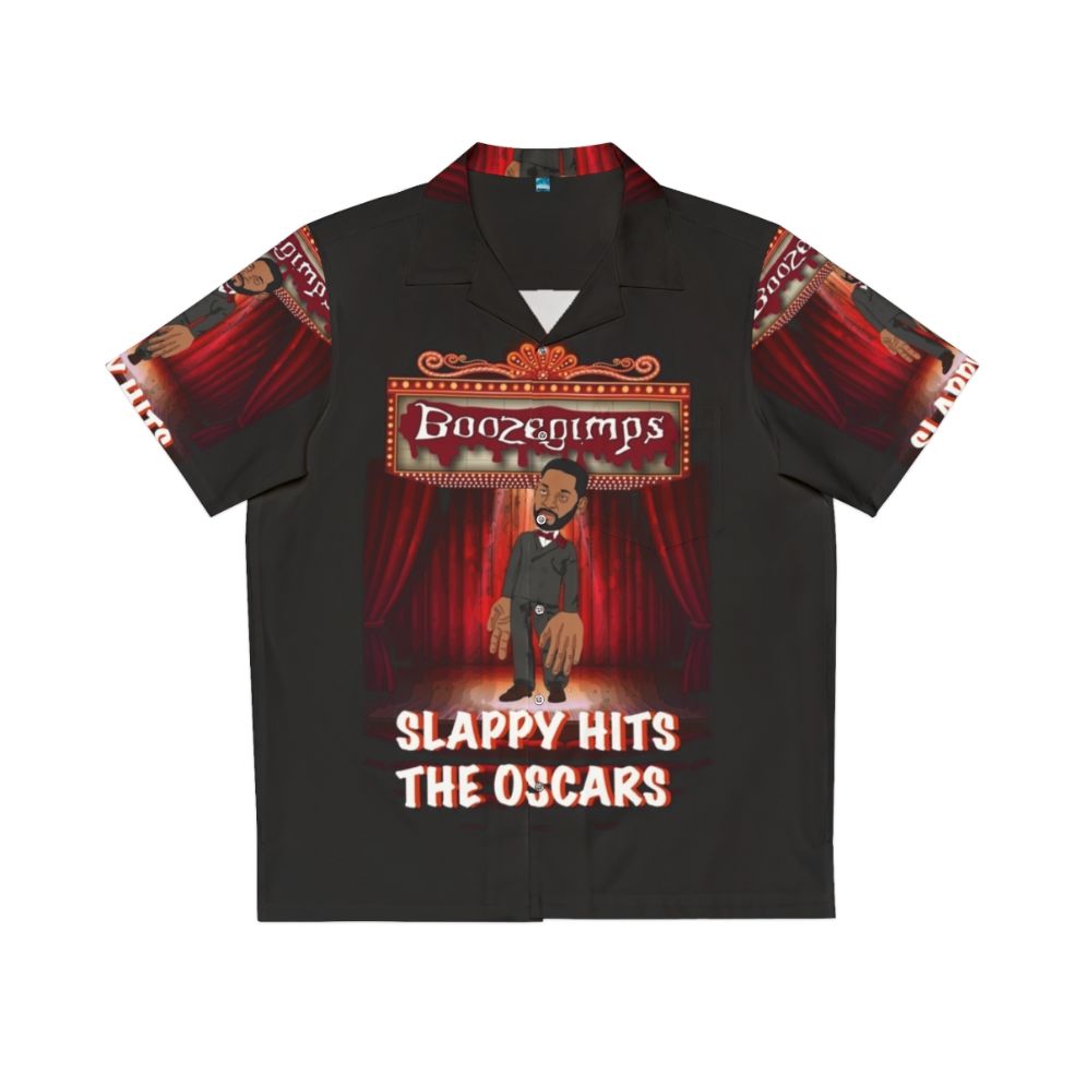 "Slappy Hits The Oscars" Hawaiian Shirt with Will Smith and Oscars Slap Parody