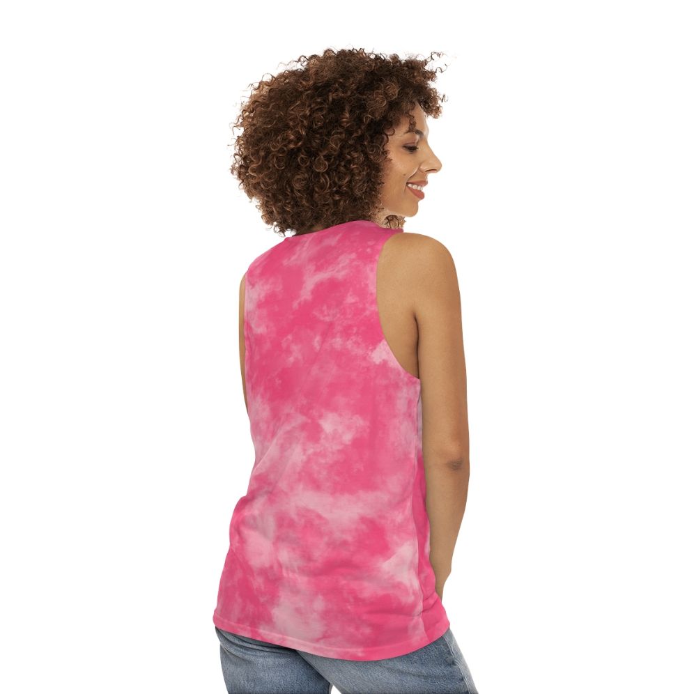 Colorful abstract design unisex tank top - women back