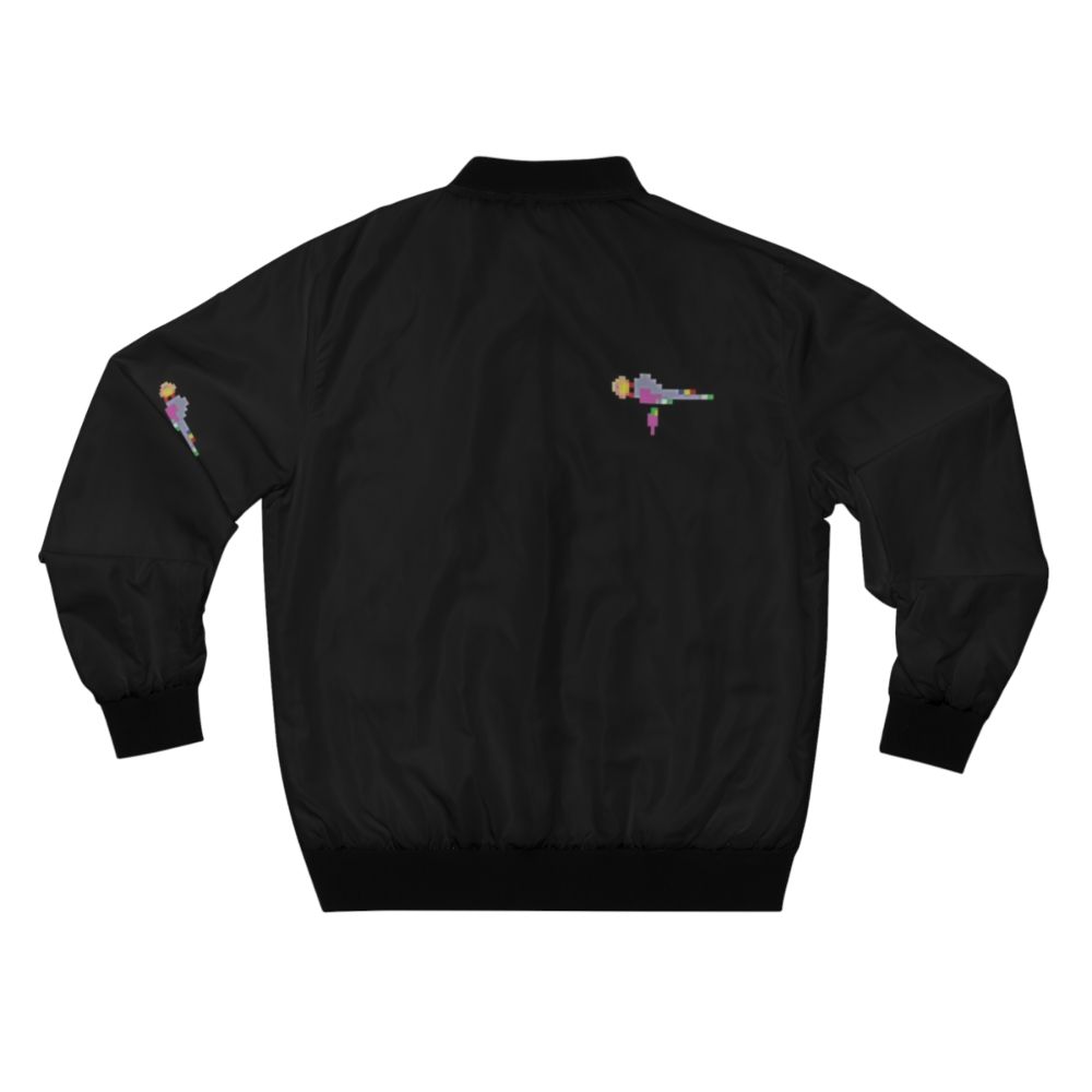 Defender Ship Astronaut Bomber Jacket featuring a classic arcade style design - Back